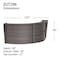Linea Italia Curved Reception Desk with Counter, 2 Units, 124 inW x 49 inD, Mocha ZUT296 - alternate 5